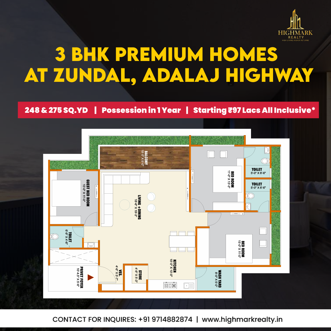 Highmark Realty Meta ad creative for a project in Adalaj, Ahmedabad